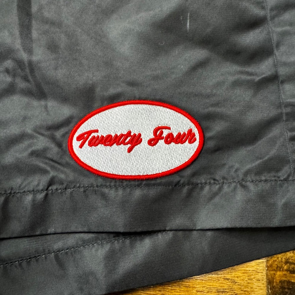 Twenty Four New York Mens Black Drawstring Athletic Short Size Medium Patch Logo - Picture 4 of 10